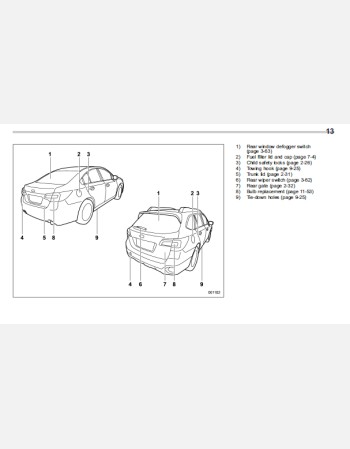 subaru outback 2015 owners manual rhd and lhd